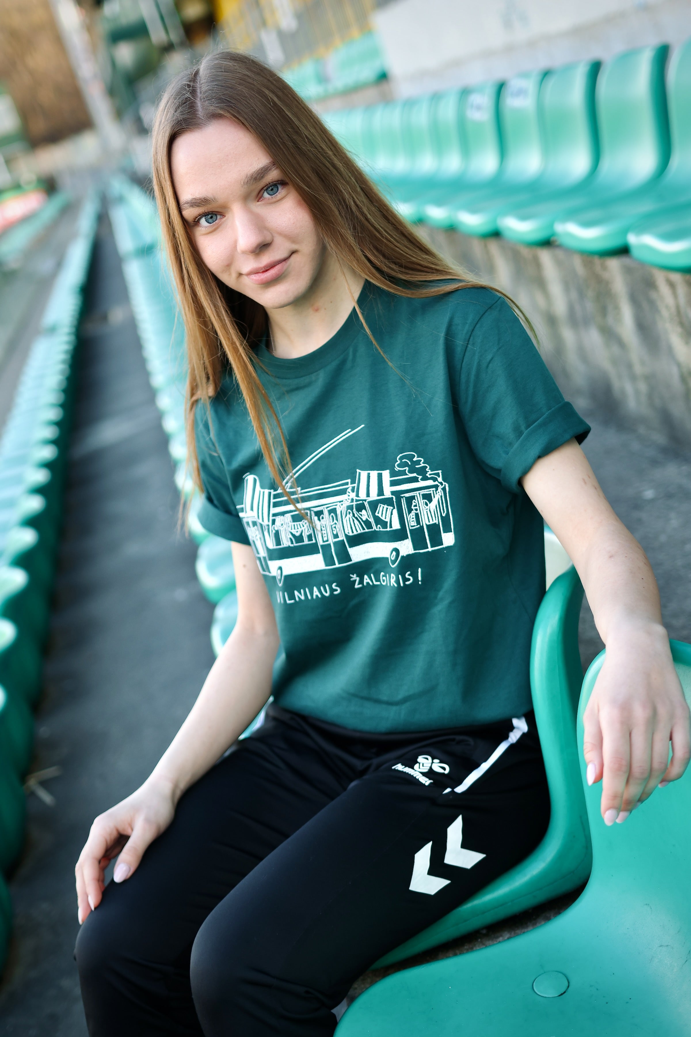 Marškinėliai "Žalgirio troleibusas" (žali)