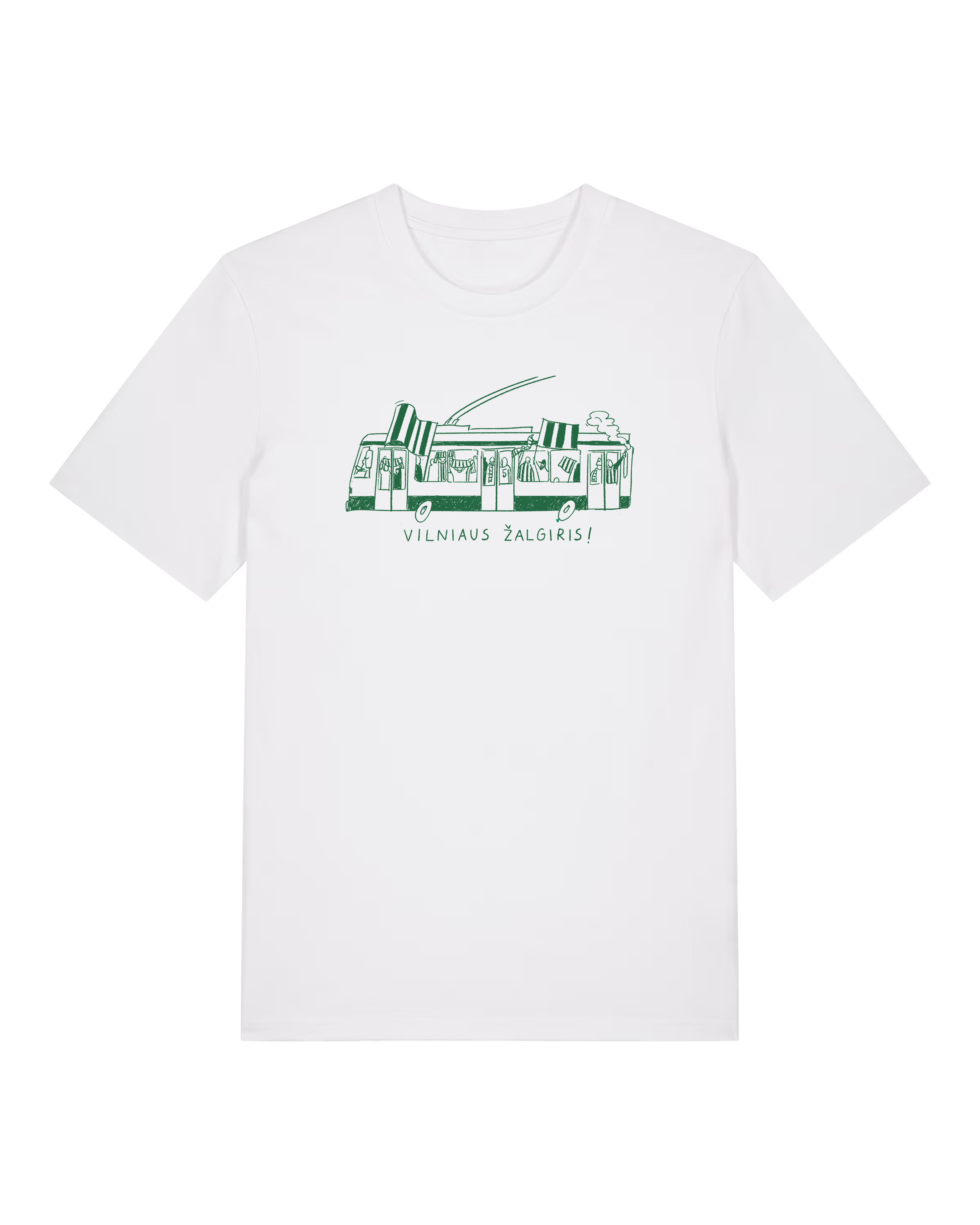 Marškinėliai "Žalgirio troleibusas"(balti)